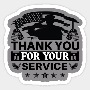 Thank You For Your Service T-Shirt Sticker